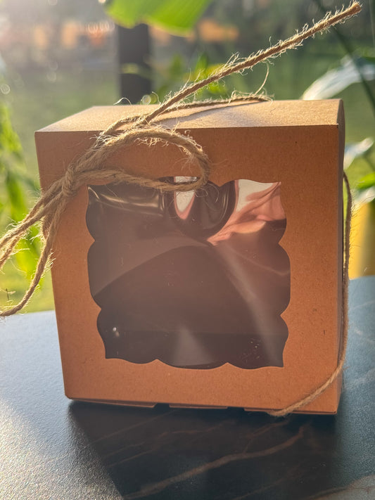 Hediyelik bayram / Eid cadeau bruine doos vierkant
