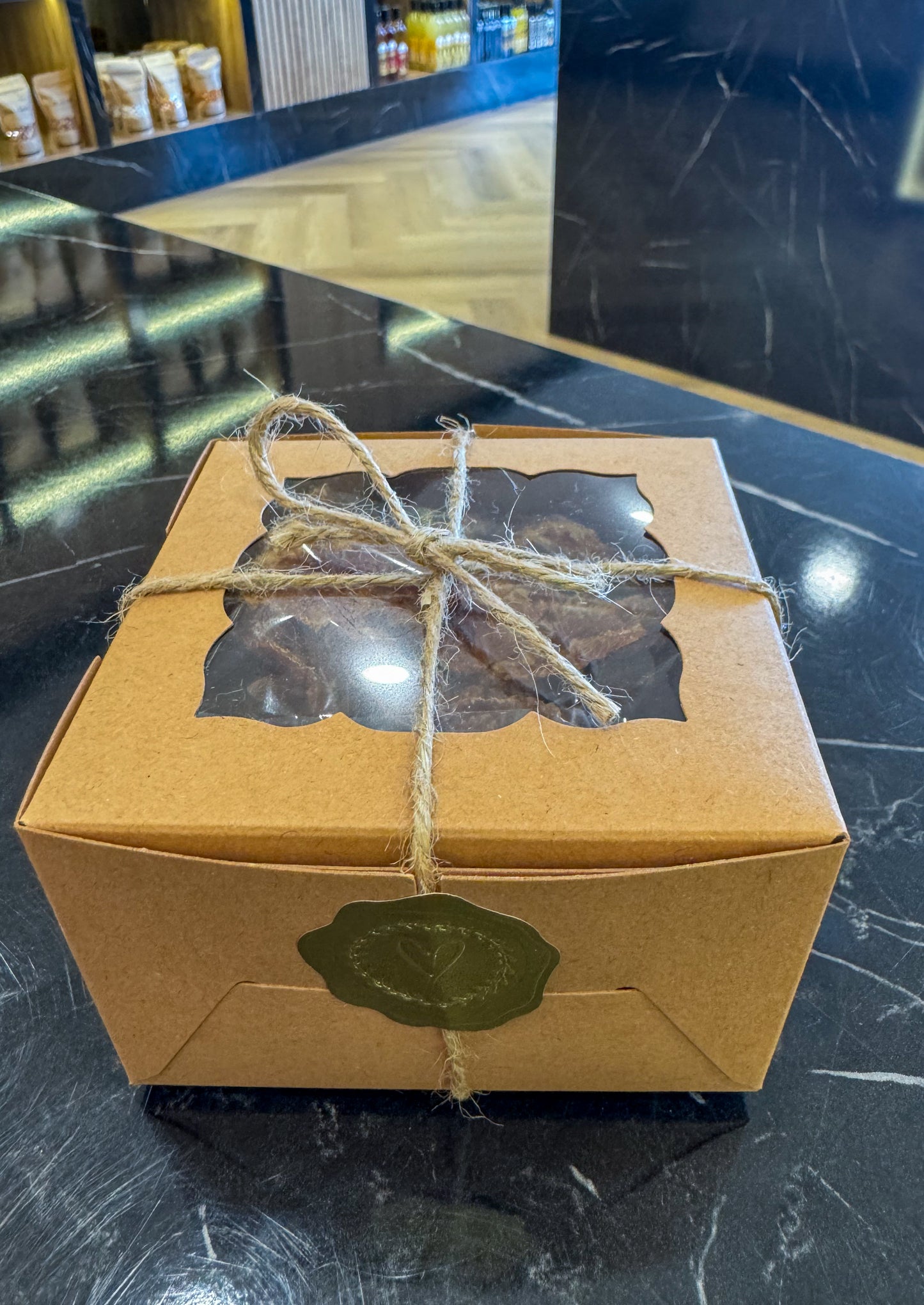 Hediyelik bayram / Eid cadeau bruine doos vierkant
