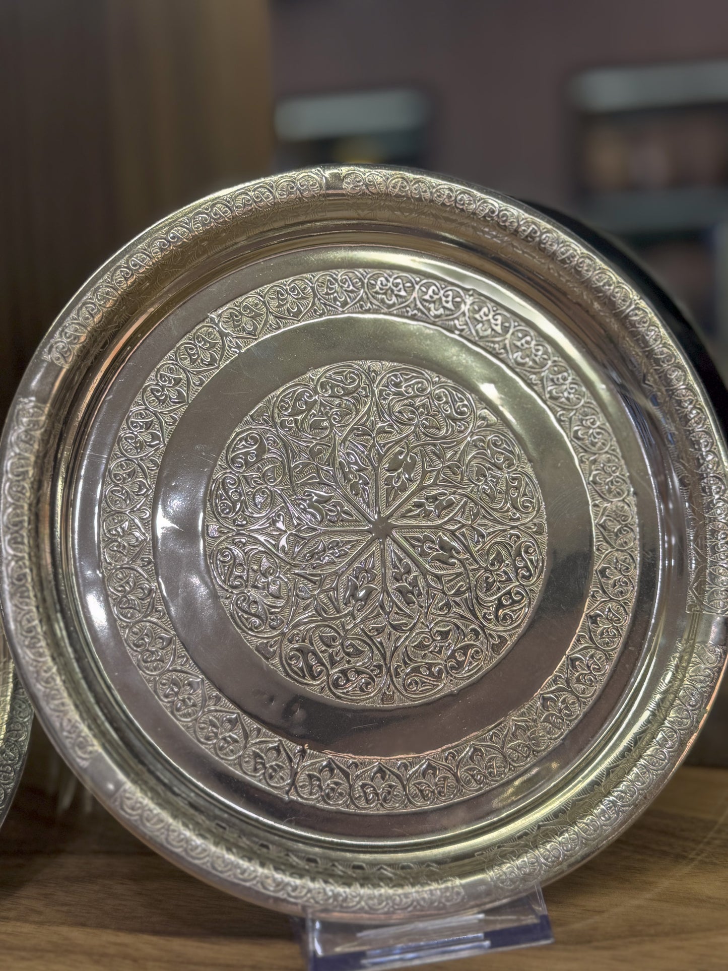 Bakır Tepsi İşlemeli