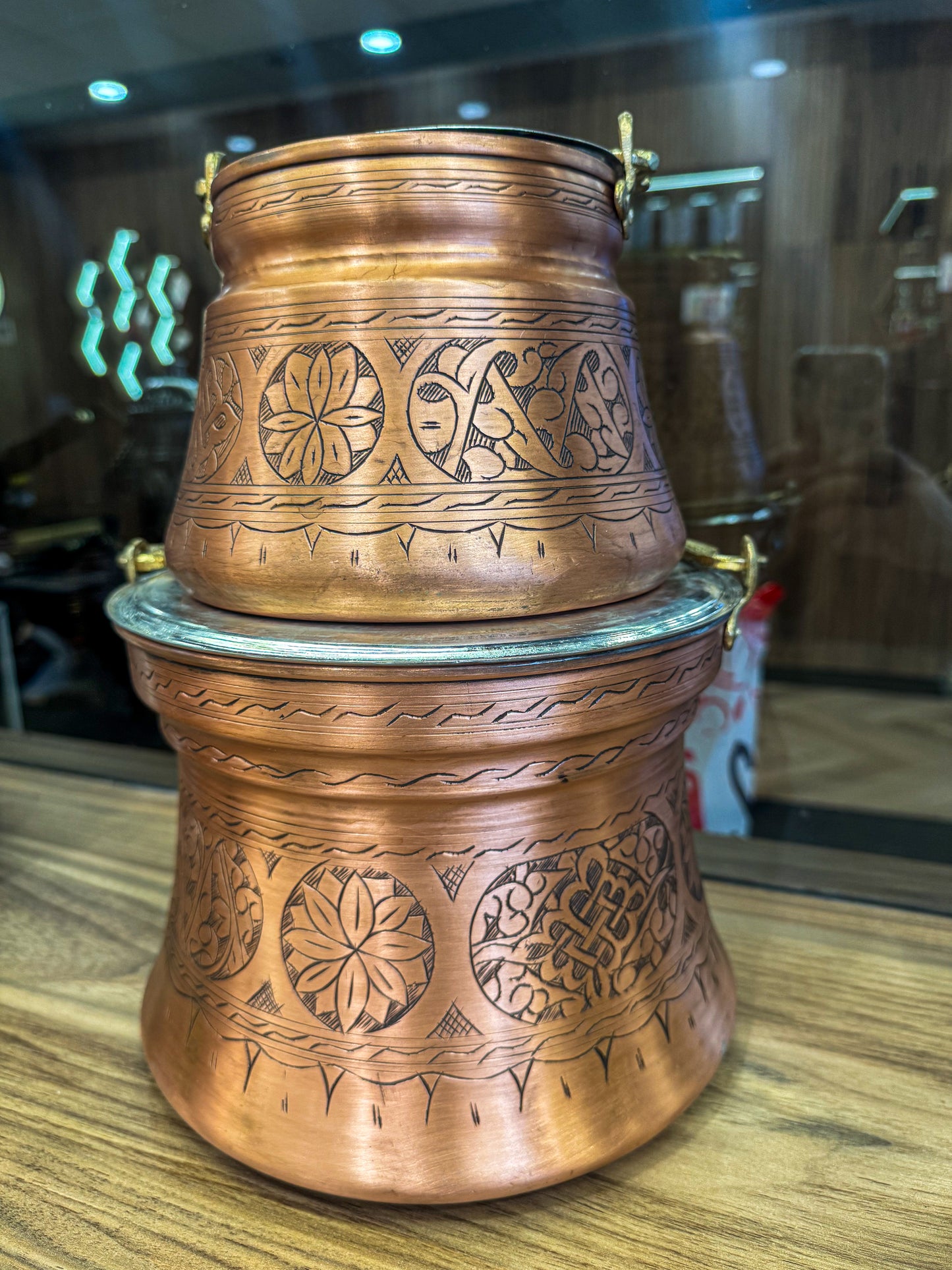 Bakır yoğurt bakraç satıl sitil gaziantep el işçiliği