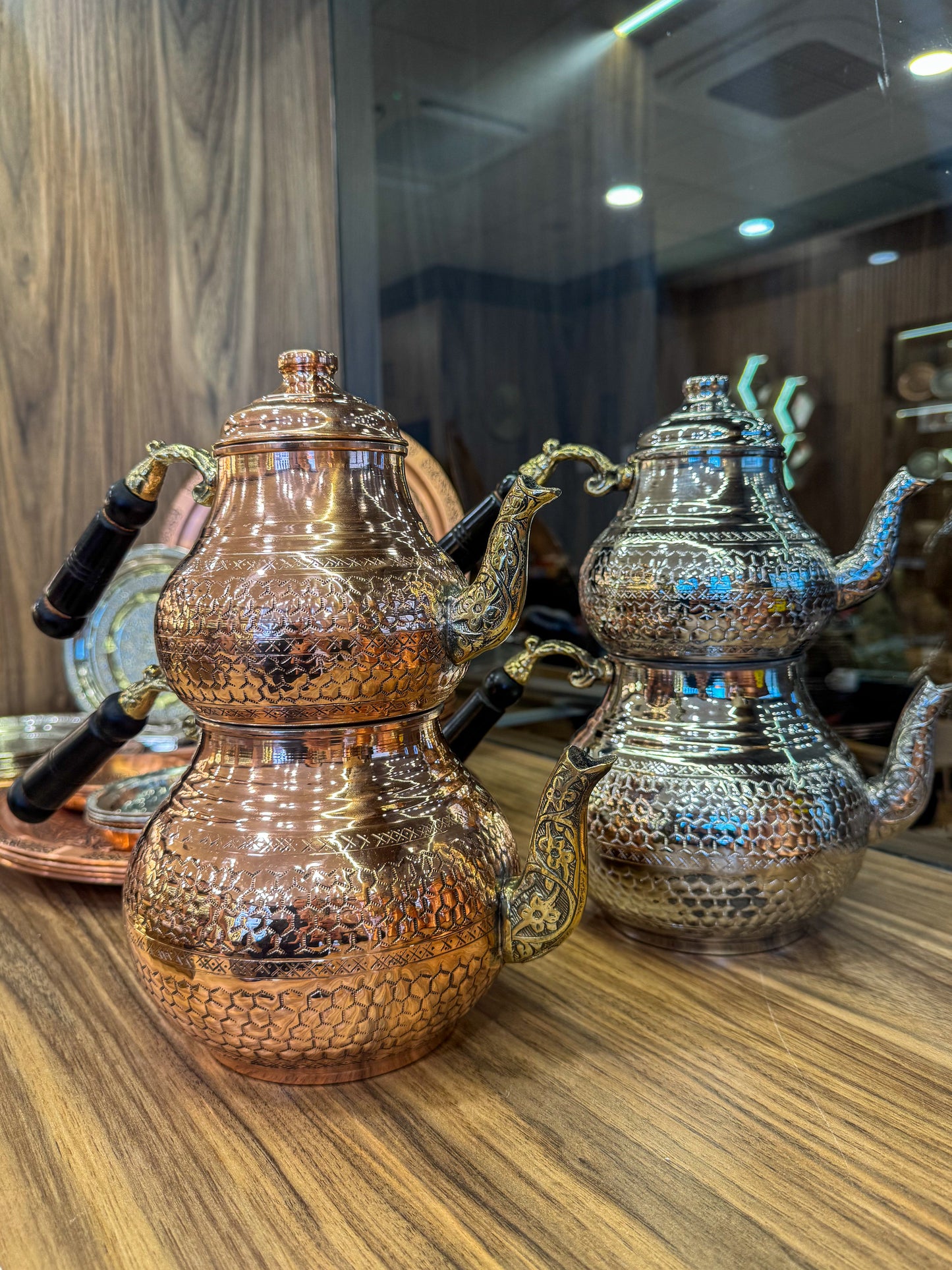 Baskı Bakır Çaydanlık